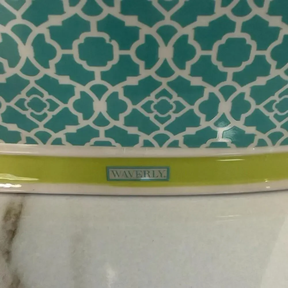 Waverly Porcelain Tissue Box Cover Holder Blue and White Chinoiserie‎